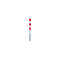 Barrier posts | Steel tube  102 x 2,9 mm | removable, with triangular locking mechanism | hot-dip galvanized and white coatedwith three red reflecting stripes | without eyelet